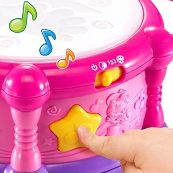 VTECH & LEAPFROG MUSIC TOY BUNDLE SET DRUM MICROPHONE MUSICAL LIGHTS TOYS PINK - Picture 12 of 15